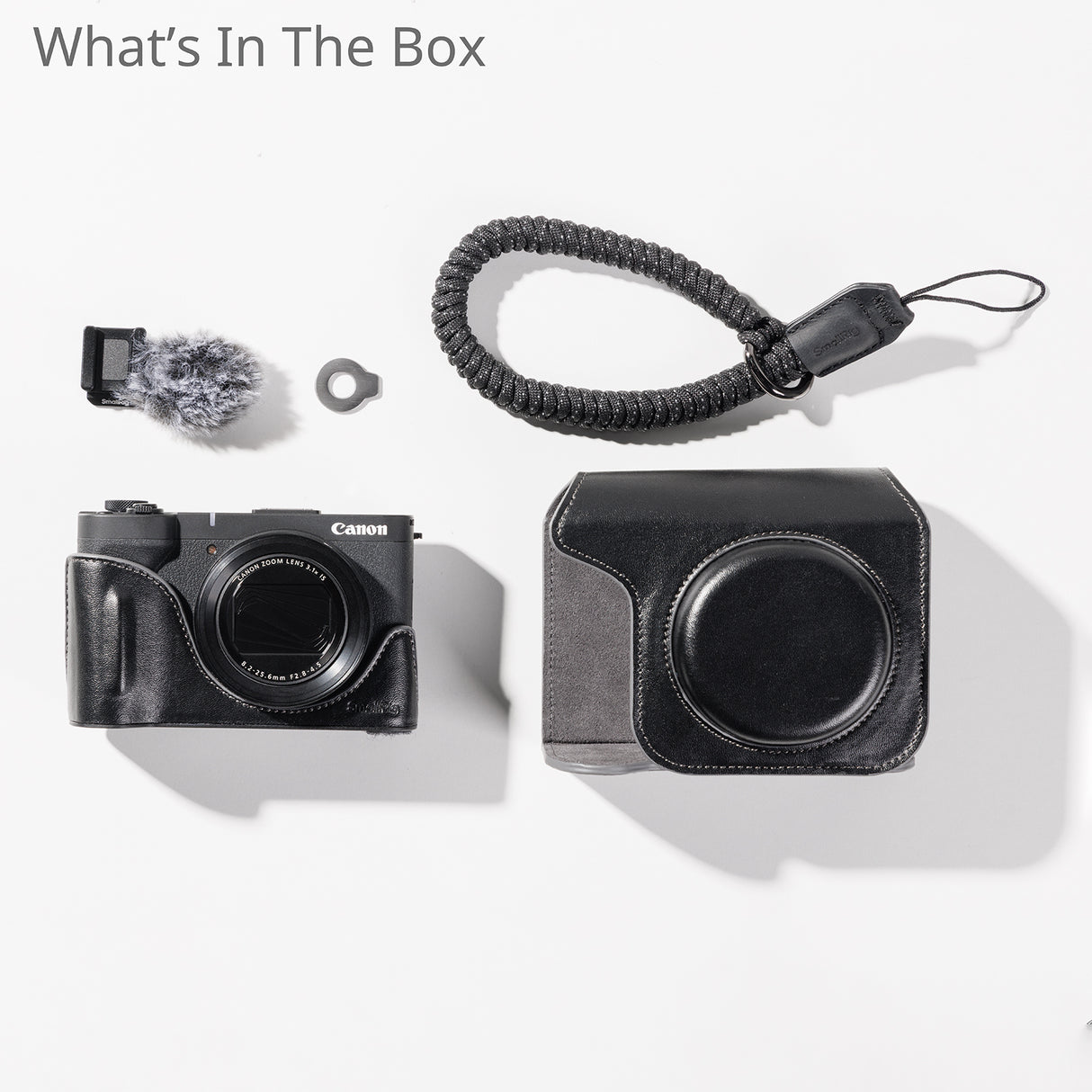 SmallRig Leather Case Kit for Canon PowerShot V1 (Black)