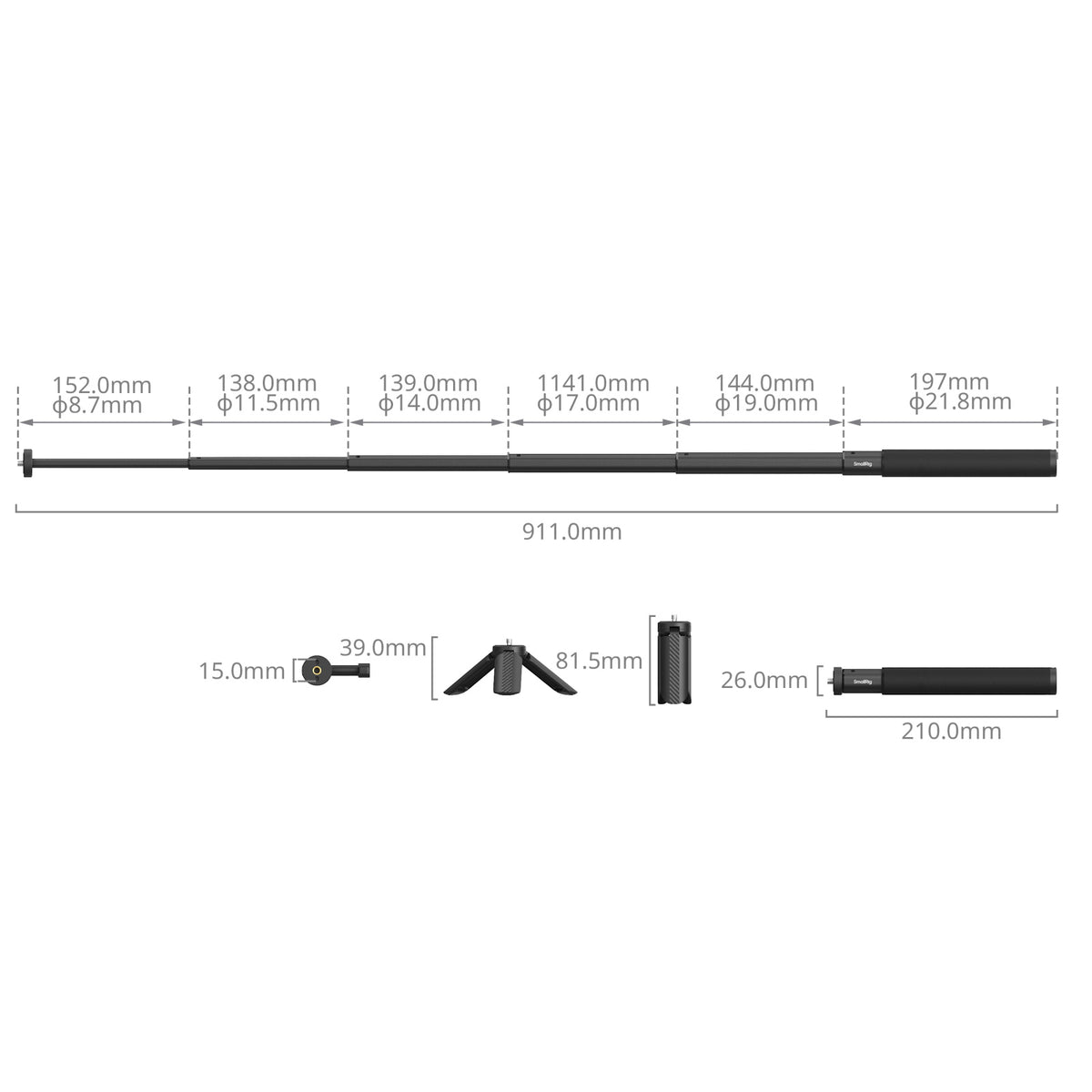 SmallRig Selfie Stick for Action Cameras