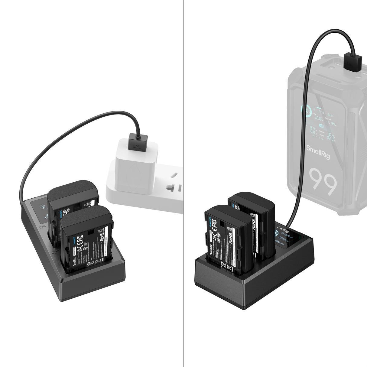 SmallRig Camera Battery and Charger Kit for Canon LP-E6P (5409)
