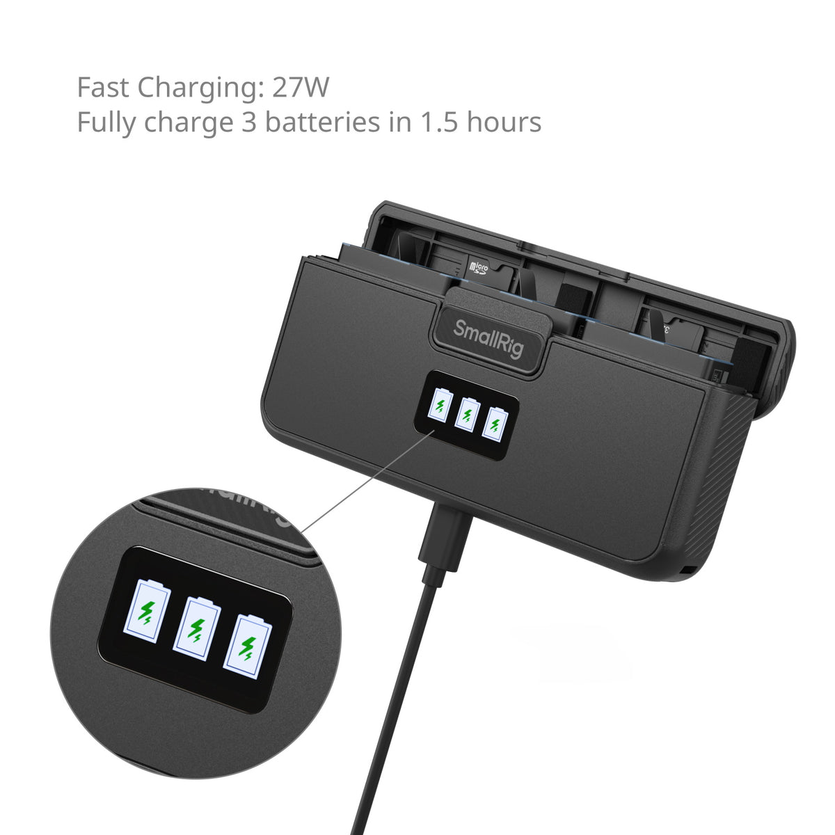 SmallRig Camera Battery Charger for GoPro 9/10/11/12