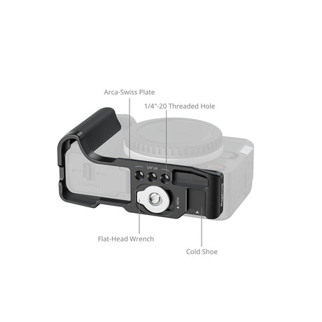 SmallRig L-Shaped Mount Plate with Handle for Canon EOS R50 V (Black)