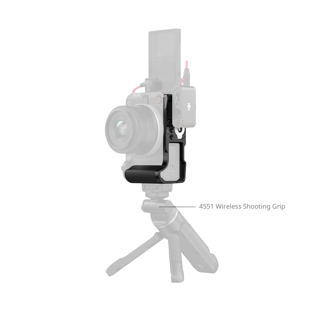 SmallRig L-Shaped Mount Plate with Handle for Canon EOS R50 V (Black)