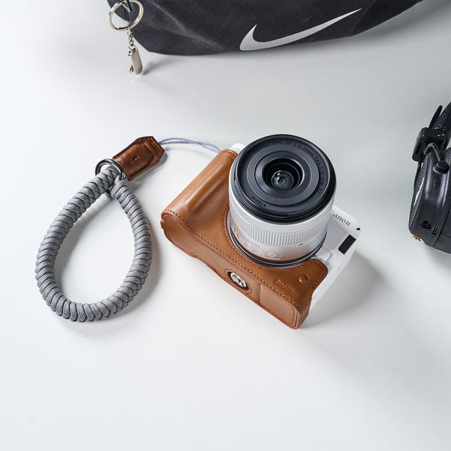 SmallRig Leather Half Case Kit for Canon EOS R50 V (Brown)