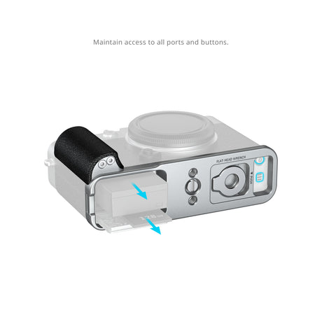 SmallRig L-Shaped Mount Plate with Silicone Handle for FUJIFILM X-E5 (Silver)