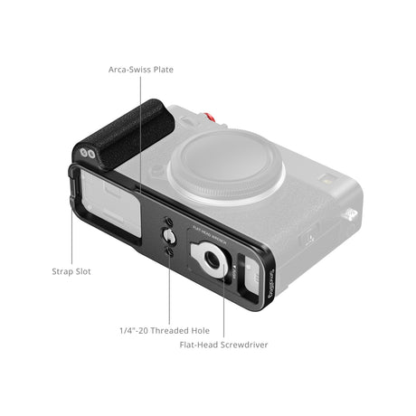 SmallRig L-Shaped Mount Plate with Silicone Handle for FUJIFILM X-E5 (Black)