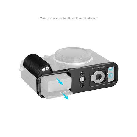 SmallRig L-Shaped Mount Plate with Silicone Handle for FUJIFILM X-E5 (Black)