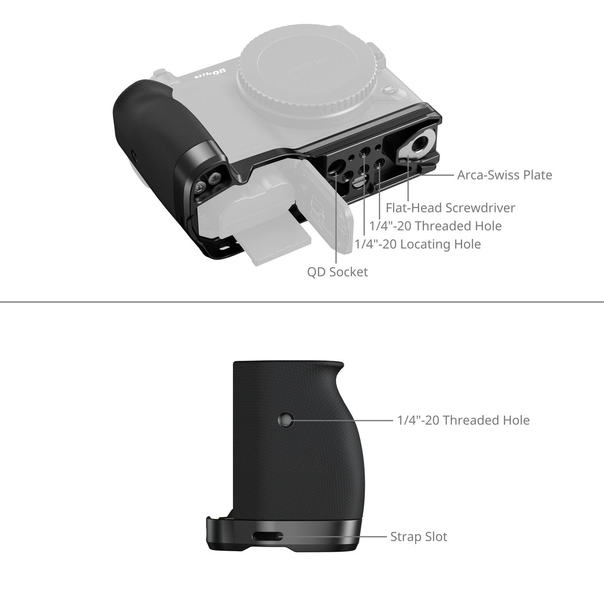 SmallRig L-Shaped Mount Plate with Silicone Handle