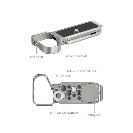 SmallRig Baseplate with Airtag Slot for Sony Alpha 7C II & Alpha 7CR (Silver)