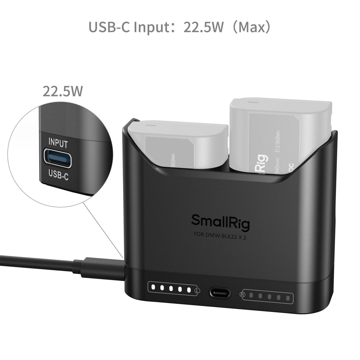 SmallRig Camera Battery Charger for DMW-BLK22