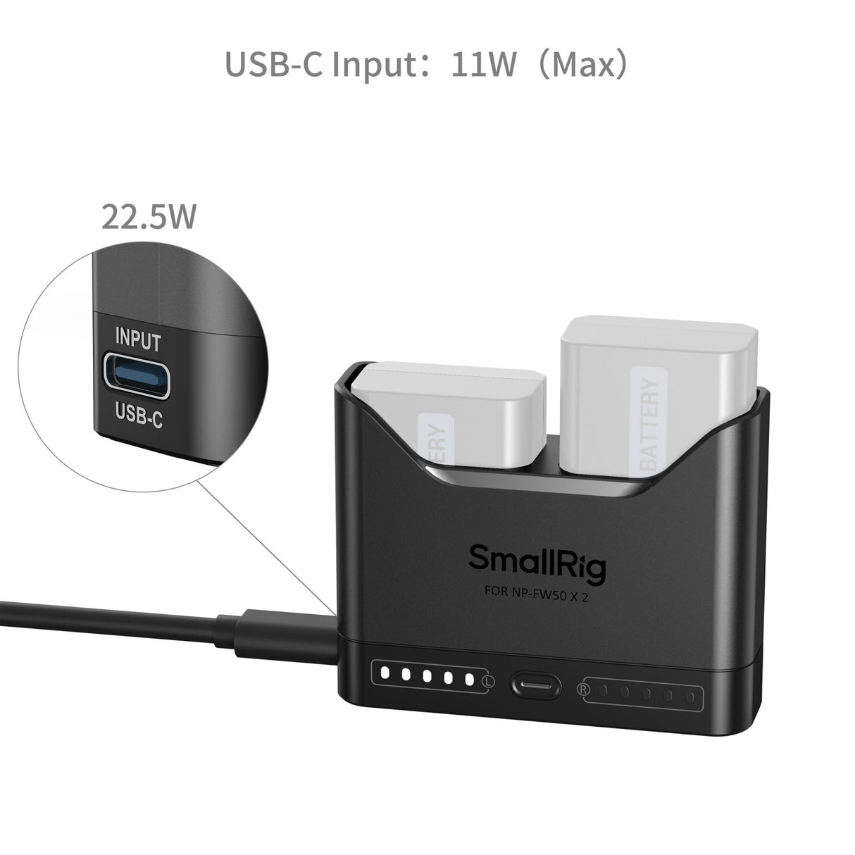 SmallRig Camera Battery Charger for NP-FW50