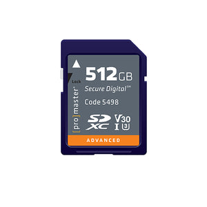 ProMaster SDXC 512GB Advanced UHS-I V30 Memory Card