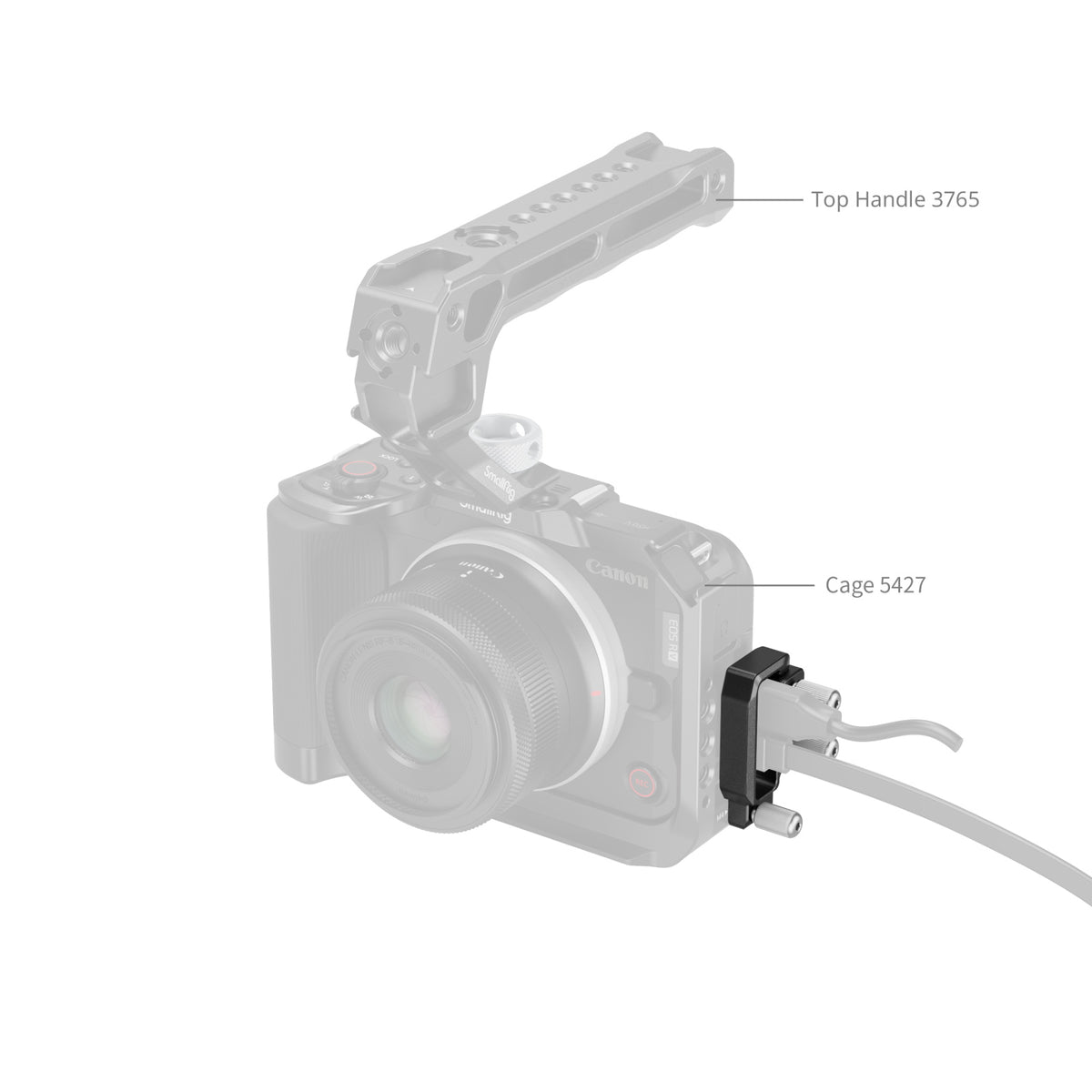 SmallRig HDMI & USB-C Cable Clamp for Canon EOS R50 V Cage