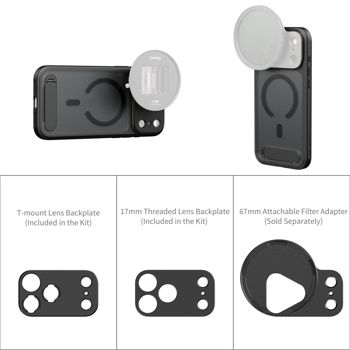 SmallRig FilMov Lightweight Photography Phone Case for iPhone 17 Pro Max (Black)