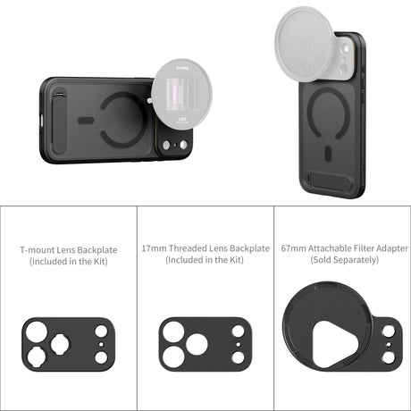 SmallRig FilMov Lightweight Photography Phone Case for iPhone 17 Pro Max (Black)
