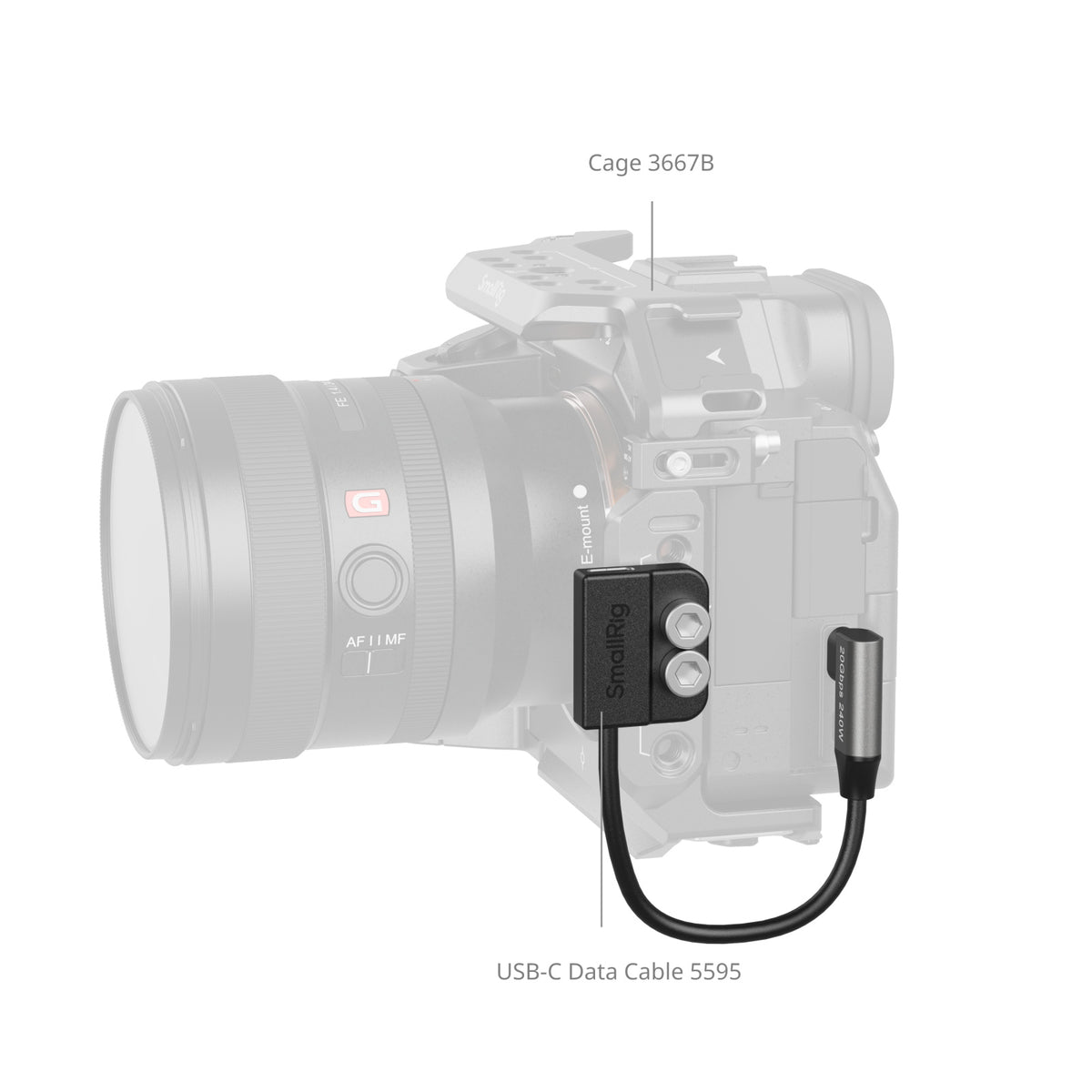 SmallRig USB-C Data Cable (Male to Female) (5595) 5595