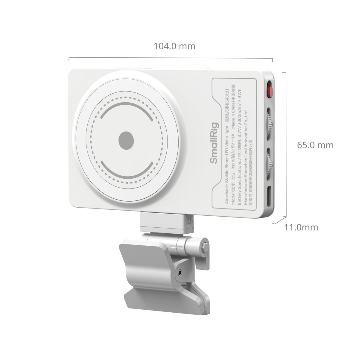 SmallRig M3 Attachable Mobile Phone LED Video Light (White)