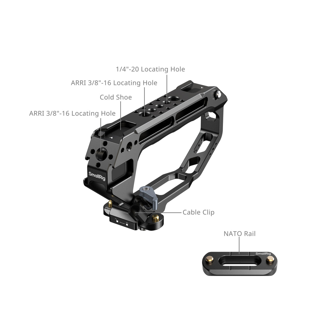 SmallRig D-Style Top Handle with NATO Clamp