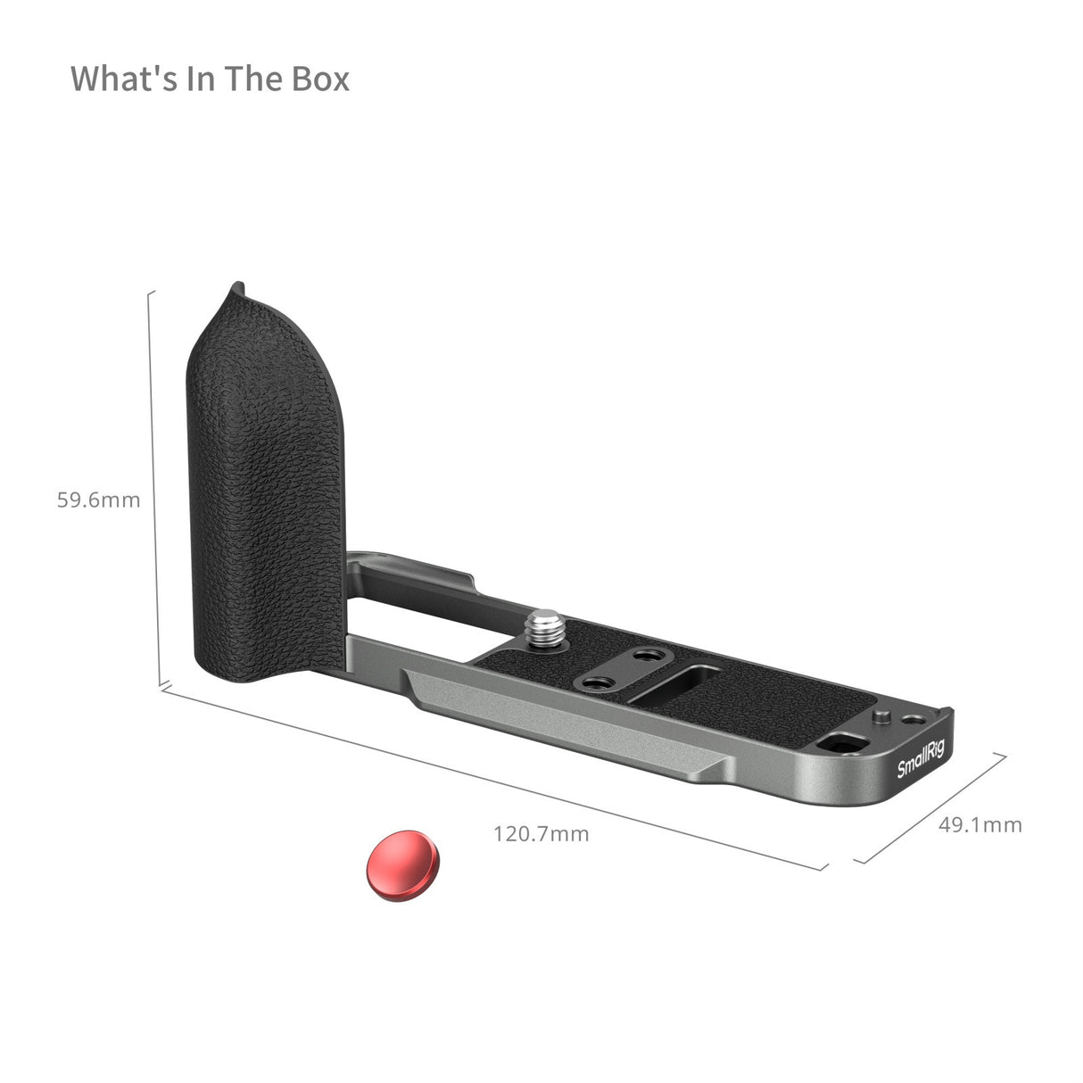 SmallRig L-Shaped Mount Plate with Silicone Handle (Charcoal Silver)