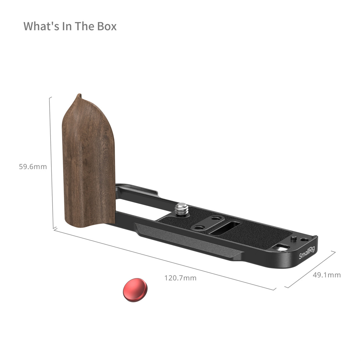 SmallRig L-Shaped Mount Plate with Wooden Handle for FUJIFILM X-T30 & X-T30 II & X-T30 III (Black)