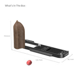 SmallRig L-Shaped Mount Plate with Wooden Handle for FUJIFILM X-T30 & X-T30 II & X-T30 III (Black)