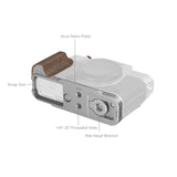 SmallRig L-Shaped Mount Plate with Wooden Handle for FUJIFILM X-T30 & X-T30 II & X-T30 III (Silver)
