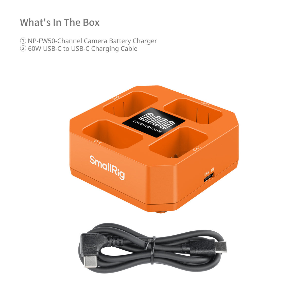 SmallRig Four-Channel Camera Battery Charger for NP-FW50 5749
