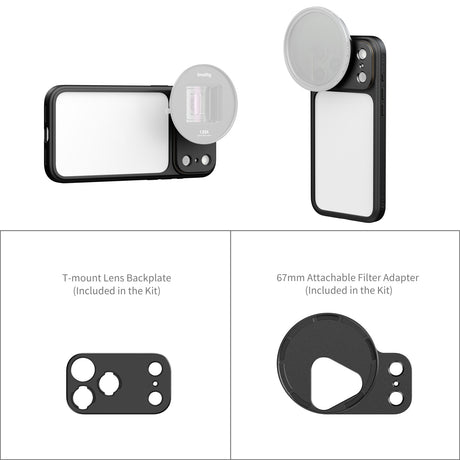 SmallRig FilMov Lightweight Photography Bumper Case for iPhone 17 Pro (Black)