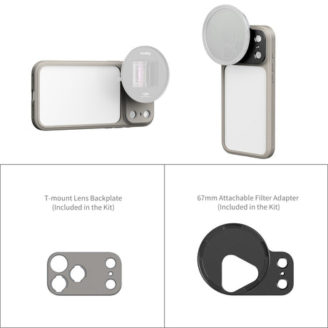 SmallRig FilMov Lightweight Photography Bumper Case for iPhone 17 Pro (Gray)