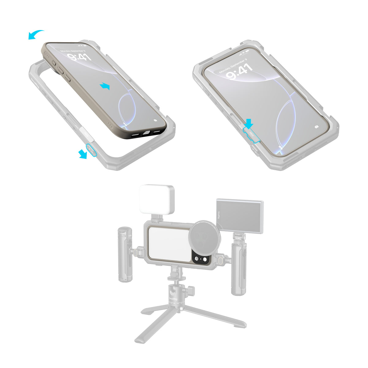 SmallRig FilMov Lightweight Photography Bumper Case for iPhone 17 Pro Max (Gray)