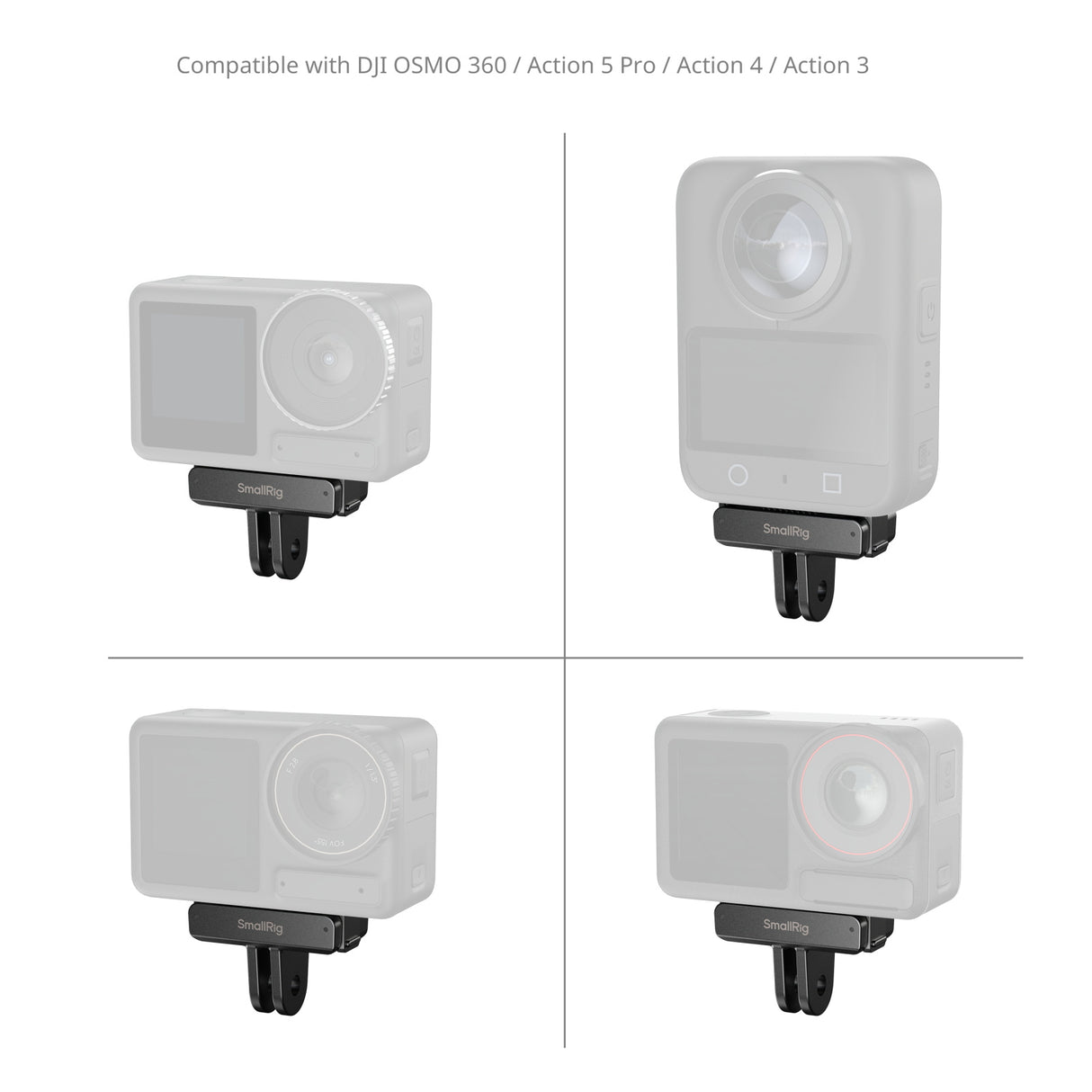 SmallRig Quick Release Mount Adapter for DJI Osmo 360 & Action 5 Pro / 4 / 3