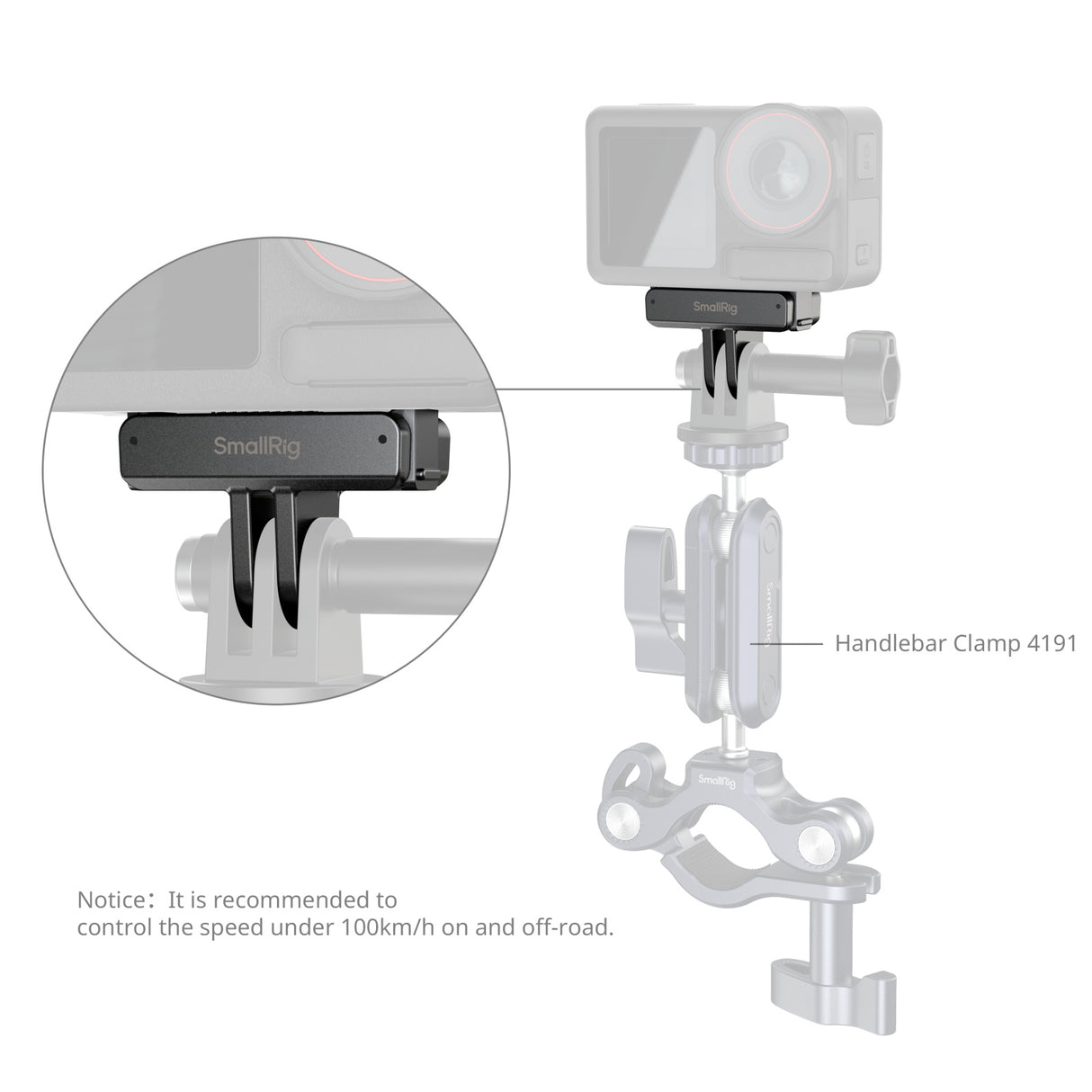 SmallRig Quick Release Mount Adapter for DJI Osmo 360 & Action 5 Pro / 4 / 3