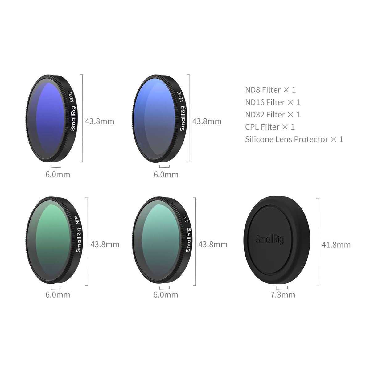 SmallRig ND Filter Kit for DJI Osmo Action 6