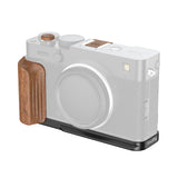 SmallRig L-Shaped Mount Plate with Wooden Handle for FUJIFILM X-E5 (Black) 5985