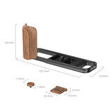 SmallRig L-Shaped Mount Plate with Wooden Handle for FUJIFILM X-E5 (Black) 5985