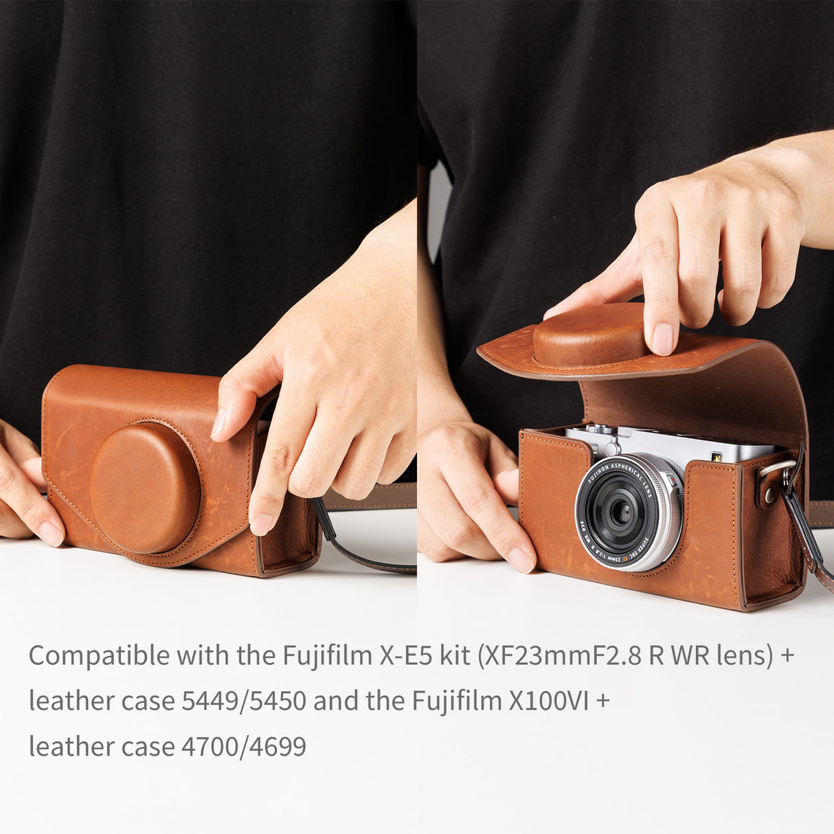 SmallRig Leather Storage Bag for FUJIFILM X-E5 / X100VI (Brown) 5986