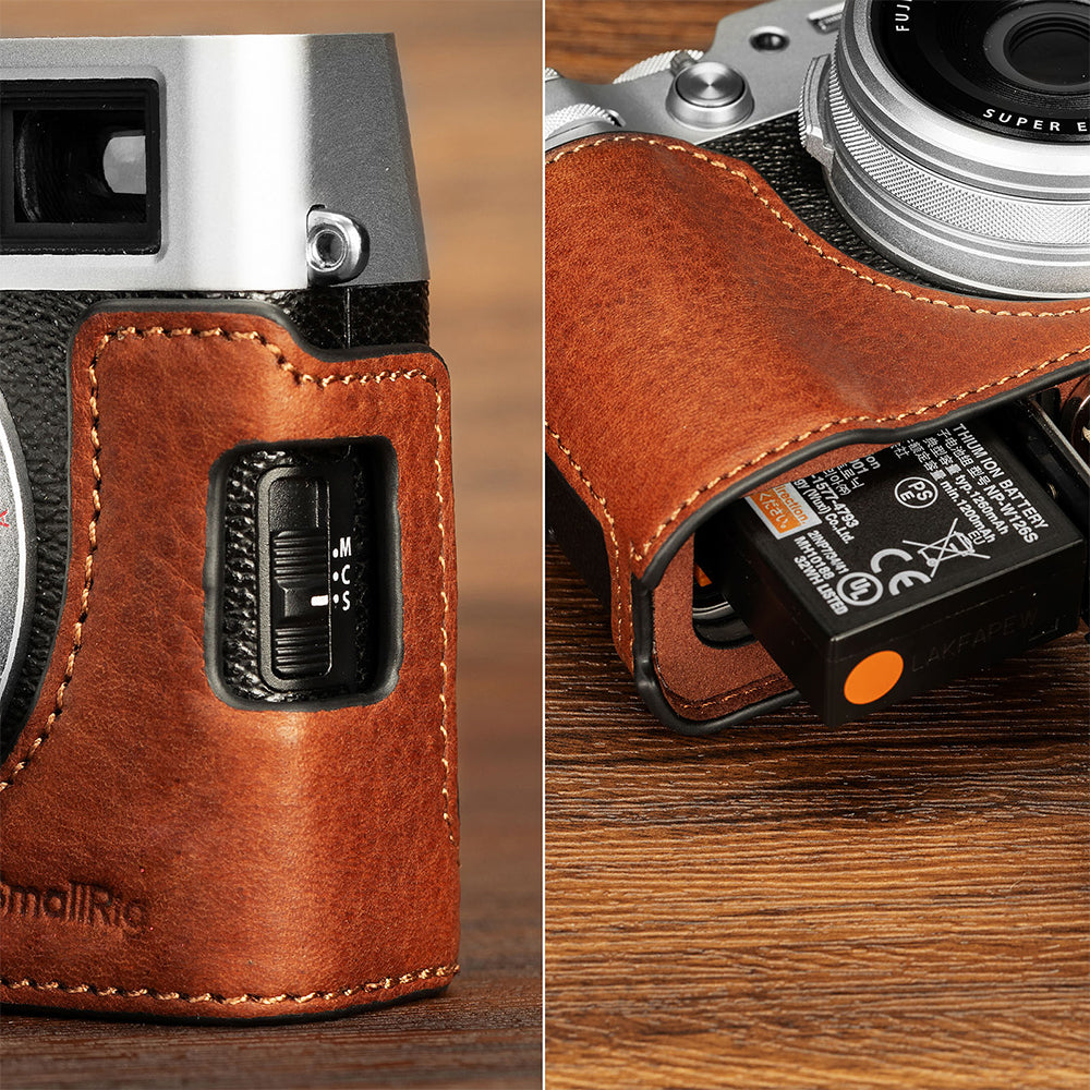SmallRig Leather Half Case Kit for FUJIFILM X100VI (Brown)