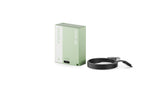 Tilta TNP-W126S battery in Ash Green next to the included USB-A to USB-C charging cable