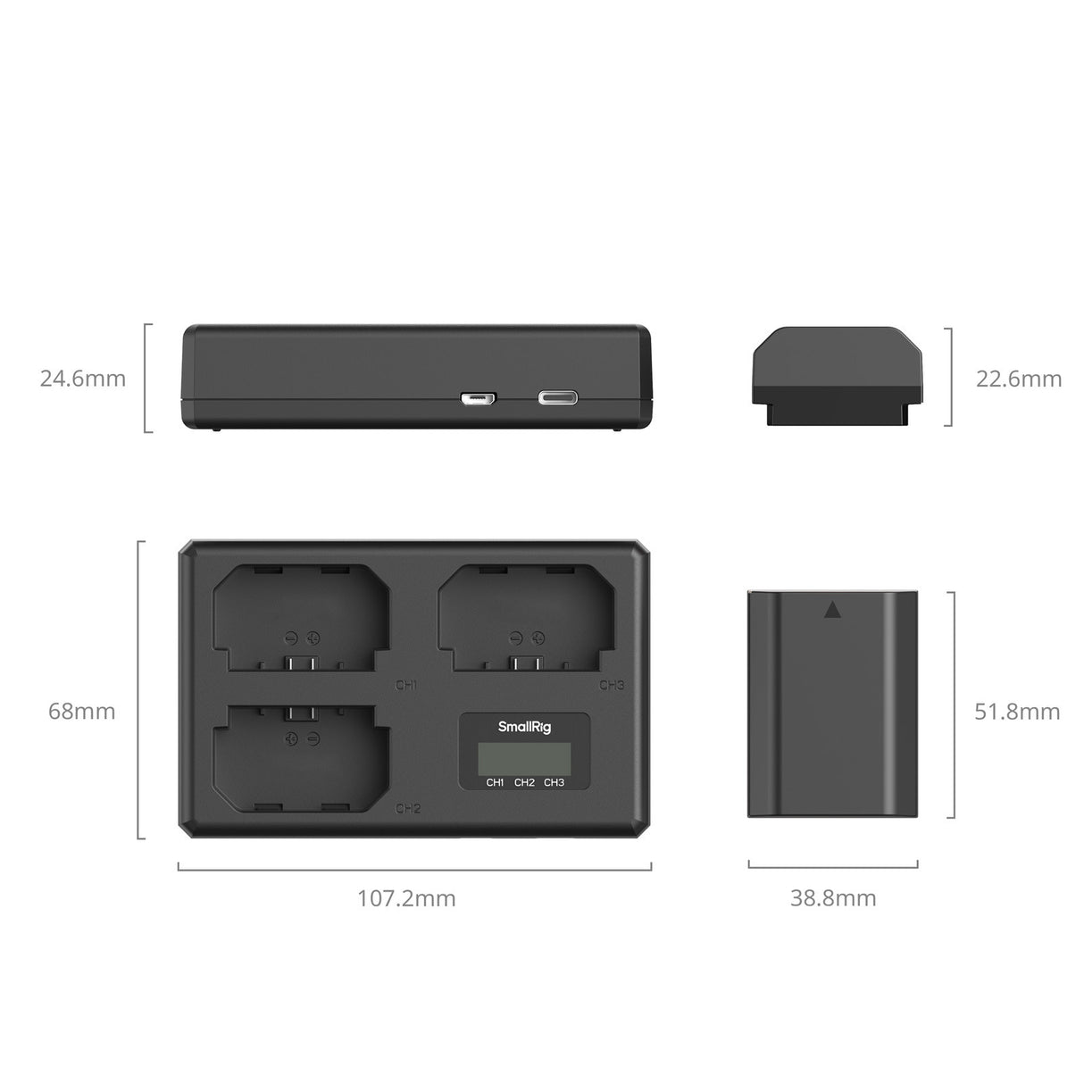 SmallRig Camera Battery Kit for Sony NP-FZ100 6016