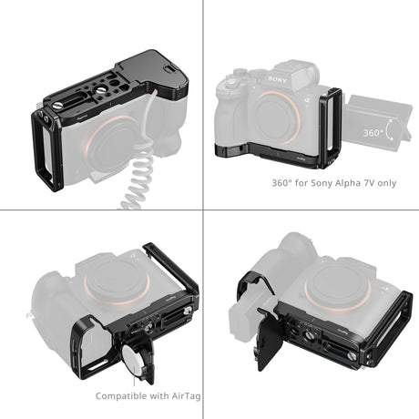 SmallRig L-Shaped Mount Plate with AirTag Slot for Sony Alpha 7 V / 7R V / 7 IV