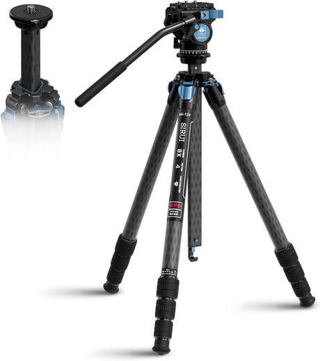 SIRUI AM-124 Carbon Fiber Tripod with AM-5VX Fluid Head 1