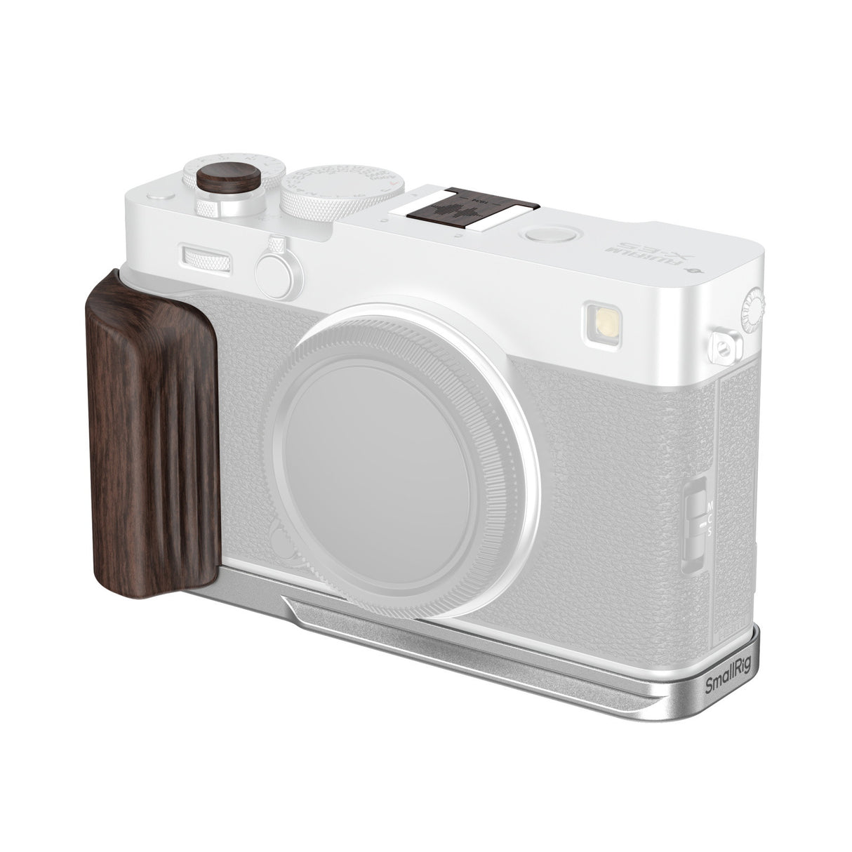 SmallRig L-Shaped Mount Plate with Wooden Handle for FUJIFILM X-E5 (Silver)6236