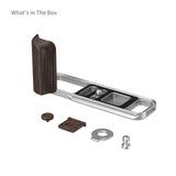 SmallRig L-Shaped Mount Plate with Wooden Handle for FUJIFILM X-E5 (Silver)6236
