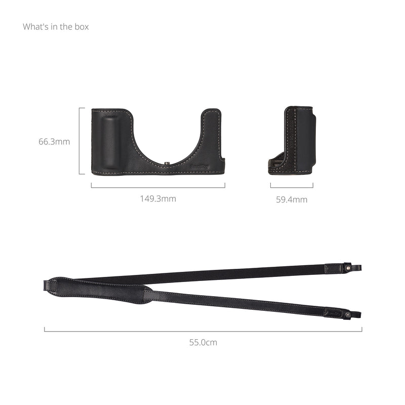 SmallRig Leather Half Case Kit for Panasonic LUMIX L10(Black)6274