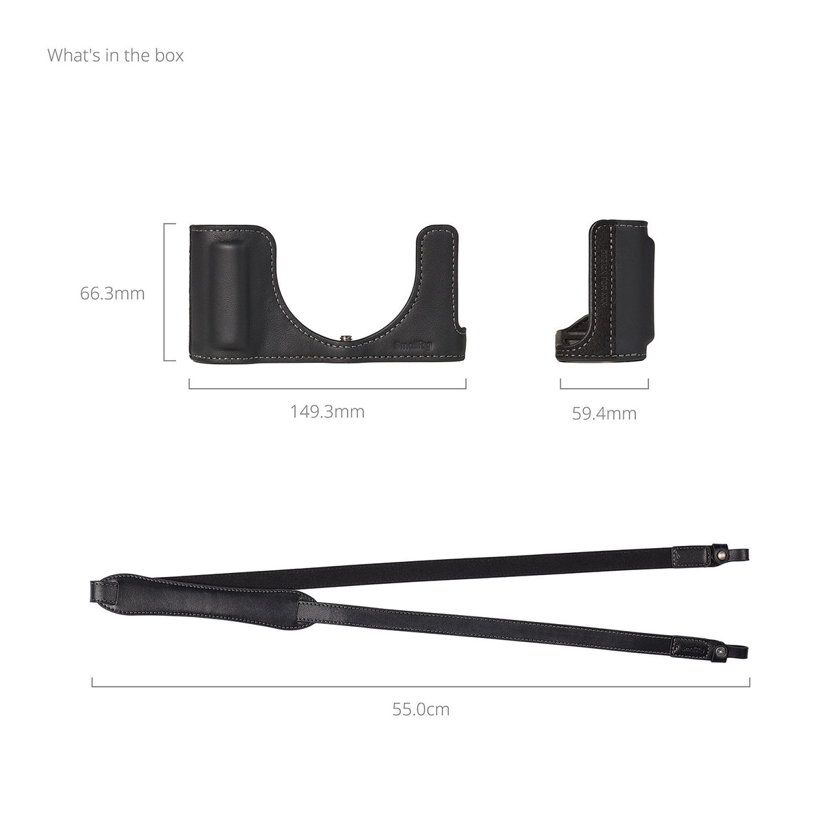 SmallRig Leather Half Case Kit for Panasonic LUMIX L10（Black）6274