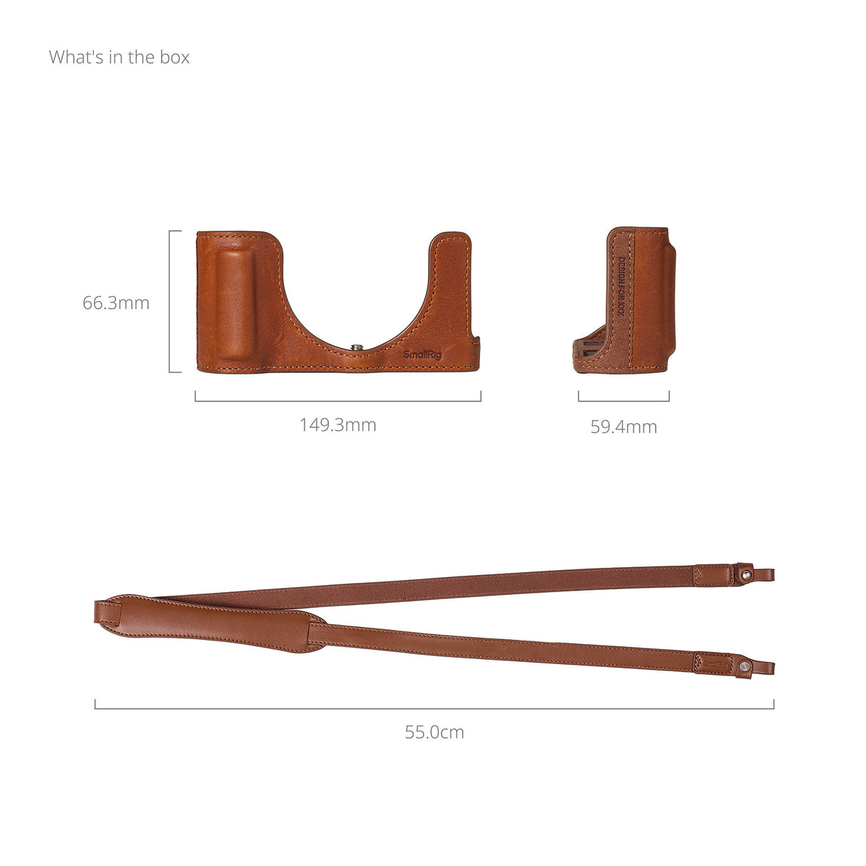 SmallRig Leather Half Case Kit for Panasonic LUMIX L10（Brown）6275