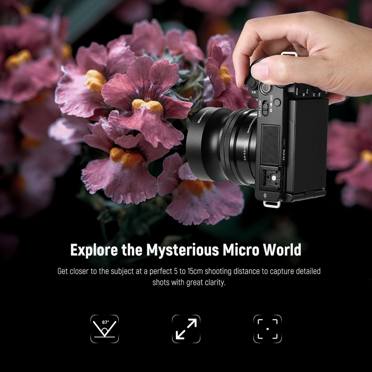 NEEWER LS-27 22mm Macro Lens with Adapter Ring For Sony