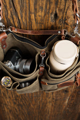 Leather Explorer Lens Quiver | Leather Messenger Bag