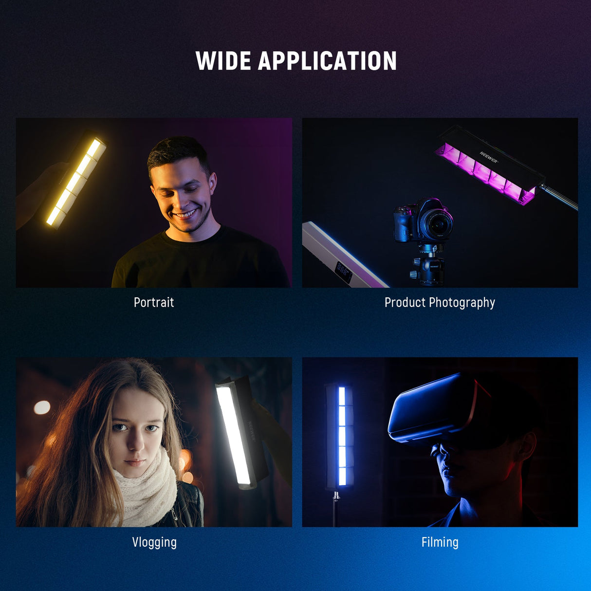 NEEWER NS7S Tube Light Grid Softbox Diffuser for RGB1