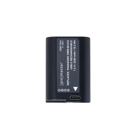 ProMaster Li-ion Battery for Panasonic DMW-BLK22 with USB-C Charging - Image 2