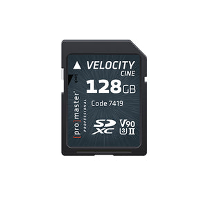 ProMaster SDXC 128GB Velocity CINE UHS-II V90 Memory Card